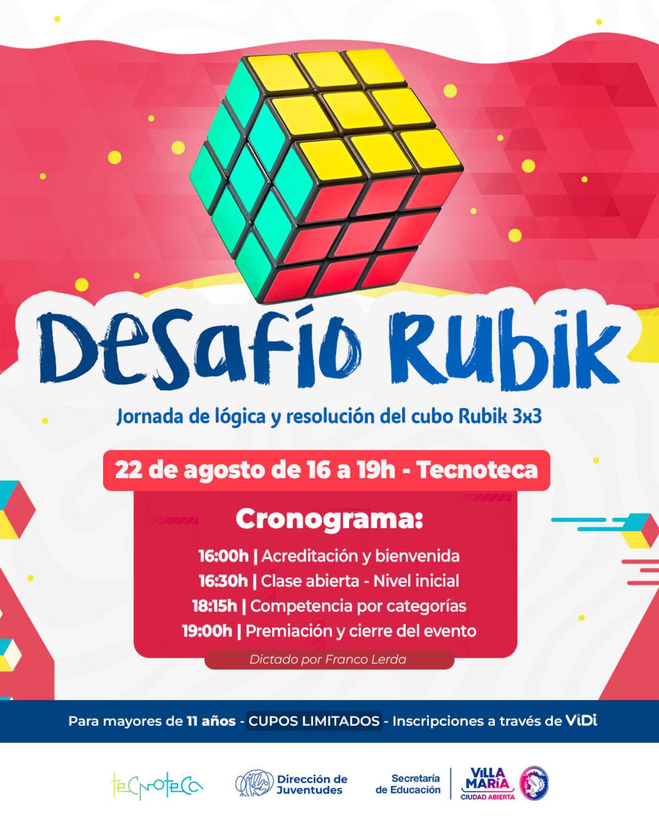 Flyer del evento rubik